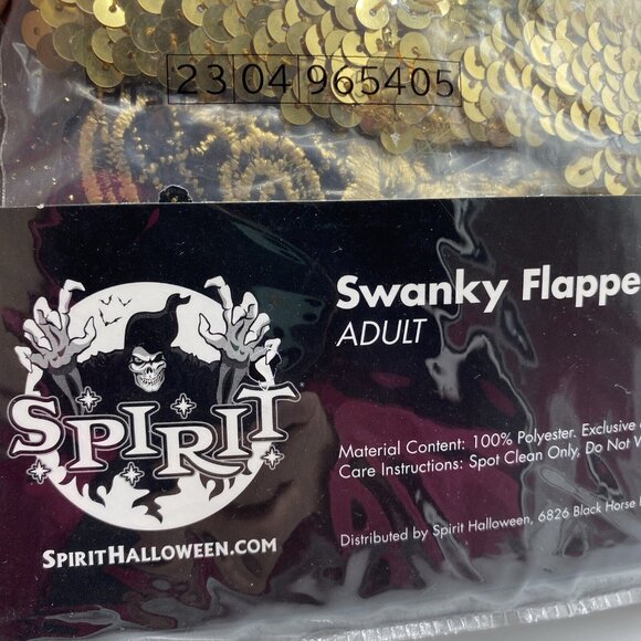 Spirit Swanky Flapper Adult Ladies Halloween Theatre Costume Size X-Large 14-16 - Picture 8 of 10